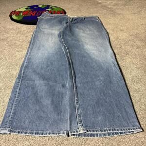BLUE ACID WASHED OLD NAVY VINTAGE Y2K BAGGY JEANS
